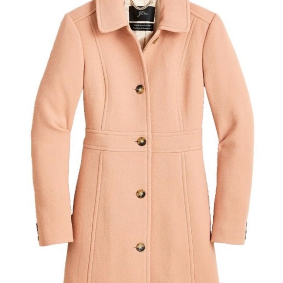 J. Crew Jackets & Blazers - J. Crew Classic Lady Day Peach Coat in Italian DoubleCloth Wool